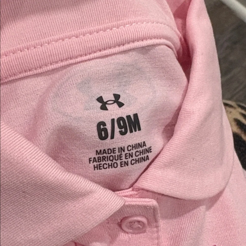Under Armour Light Pink Baby Polo Onesie 6-9 months